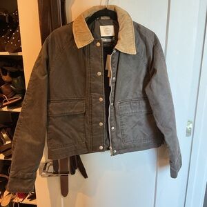 Brown Corduroy Collar Jacket